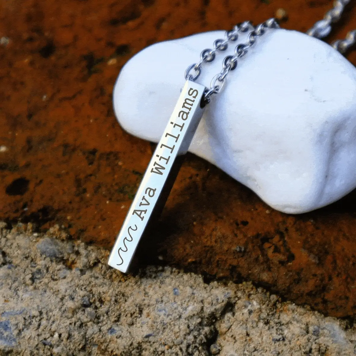 Engravable Bar Necklace - Image 2