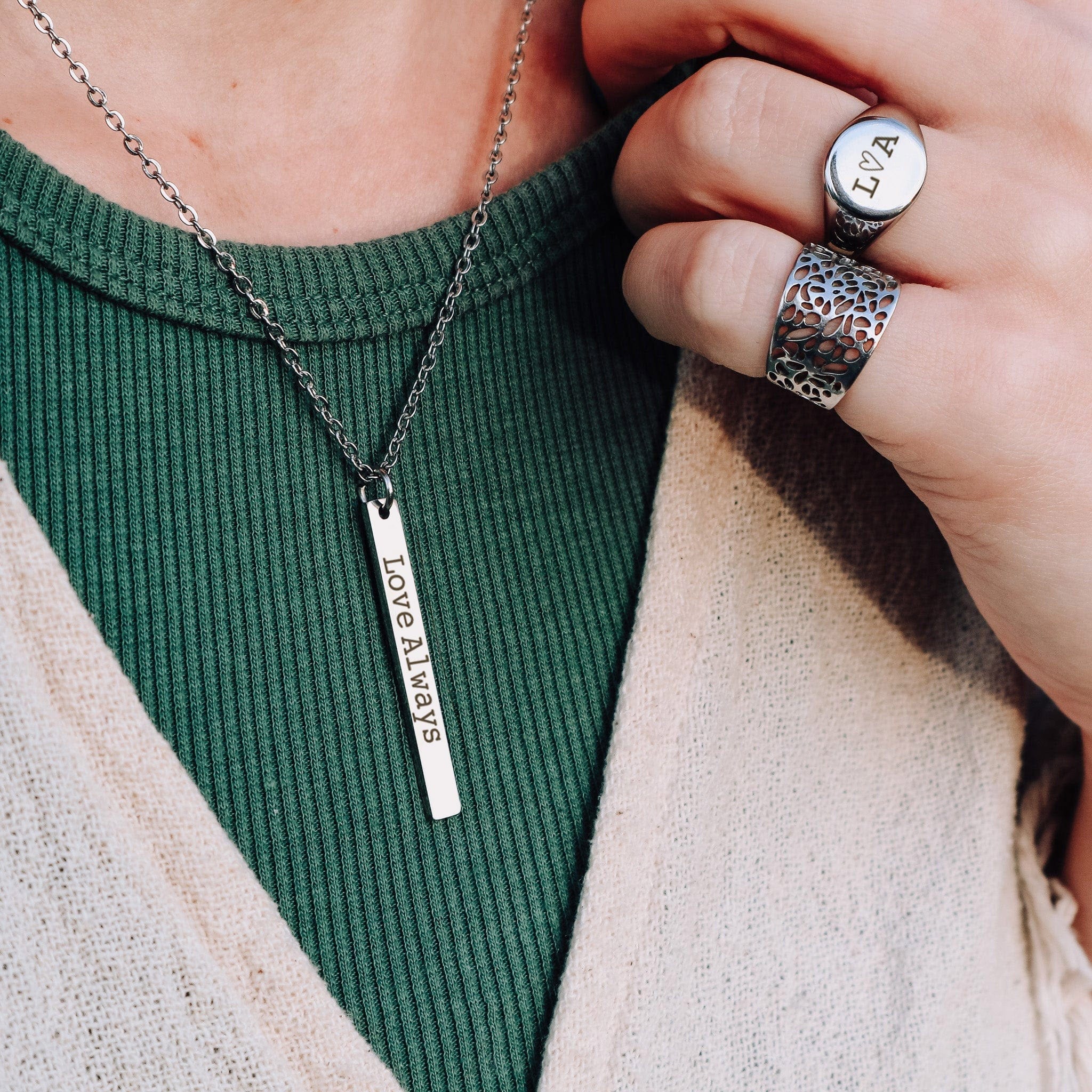 Engravable Simple Necklace - Image 2