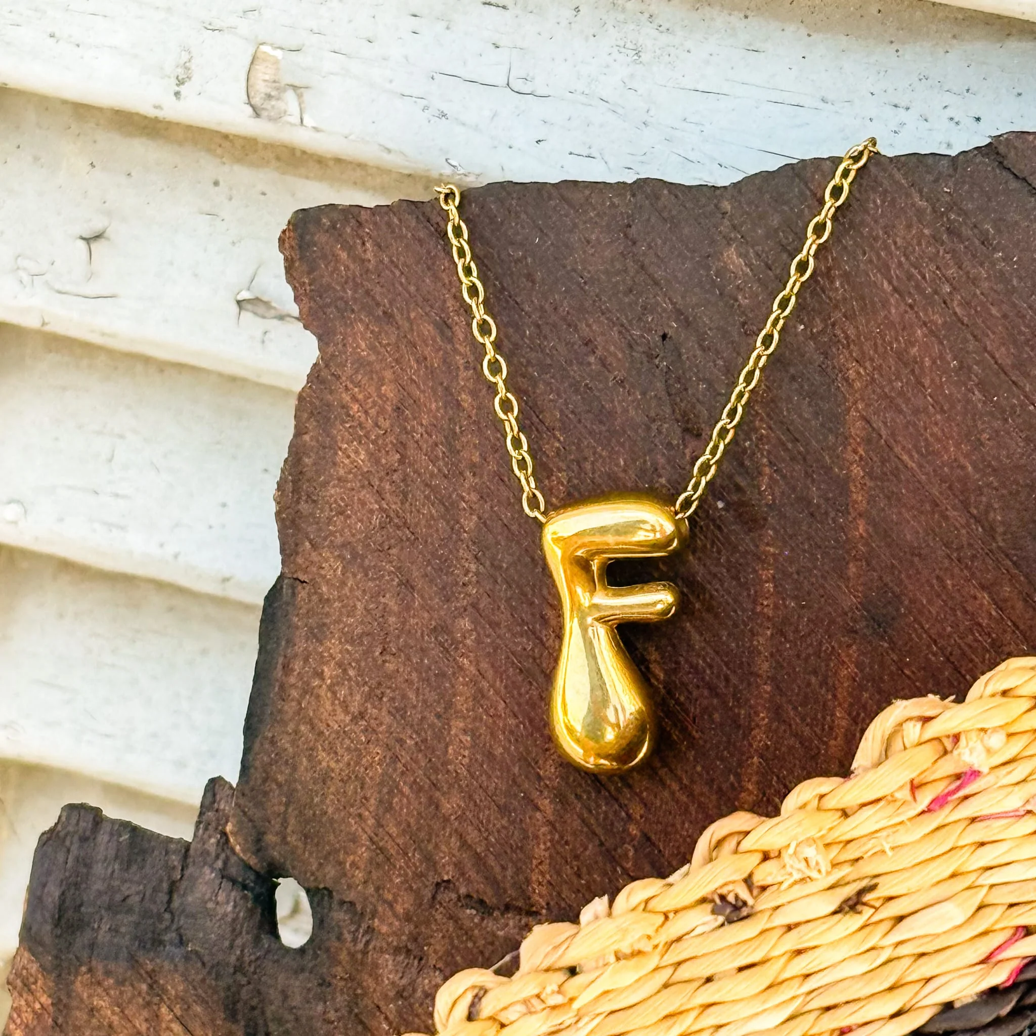 Monogram Gold Necklace - Image 13