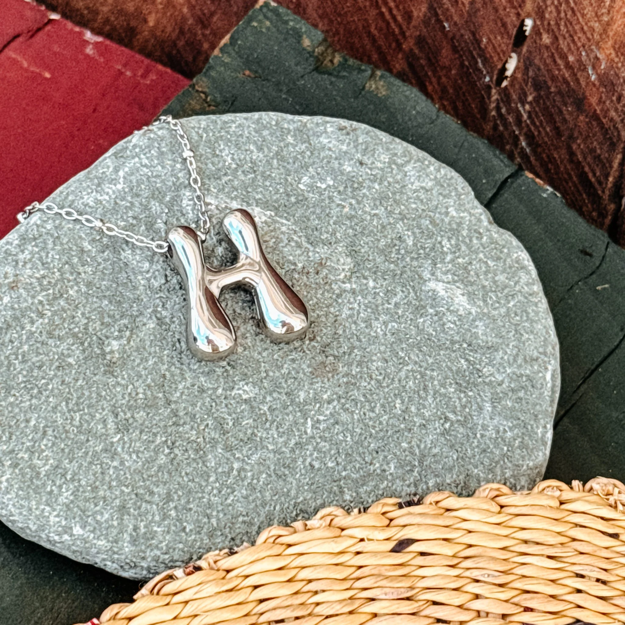 Monogram Silver Necklace - Image 12