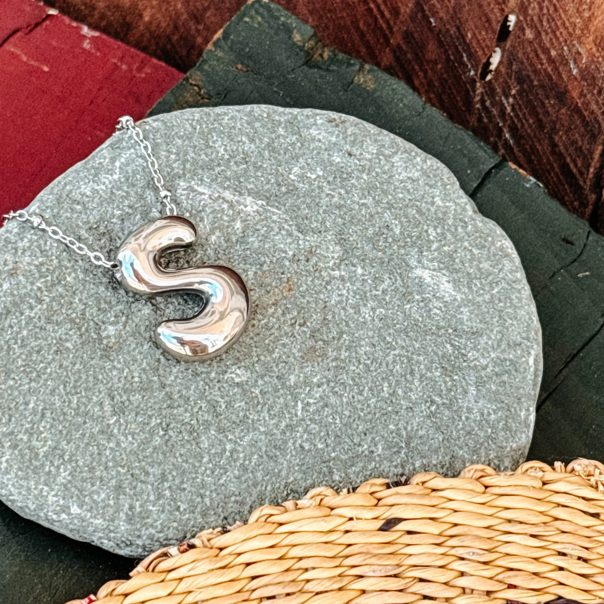 Monogram Silver Necklace - Image 18