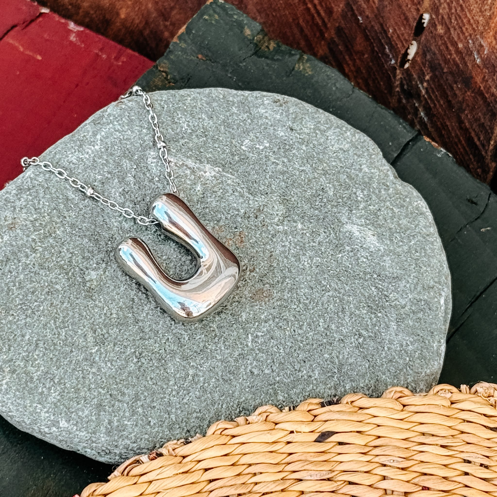 Monogram Silver Necklace - Image 20