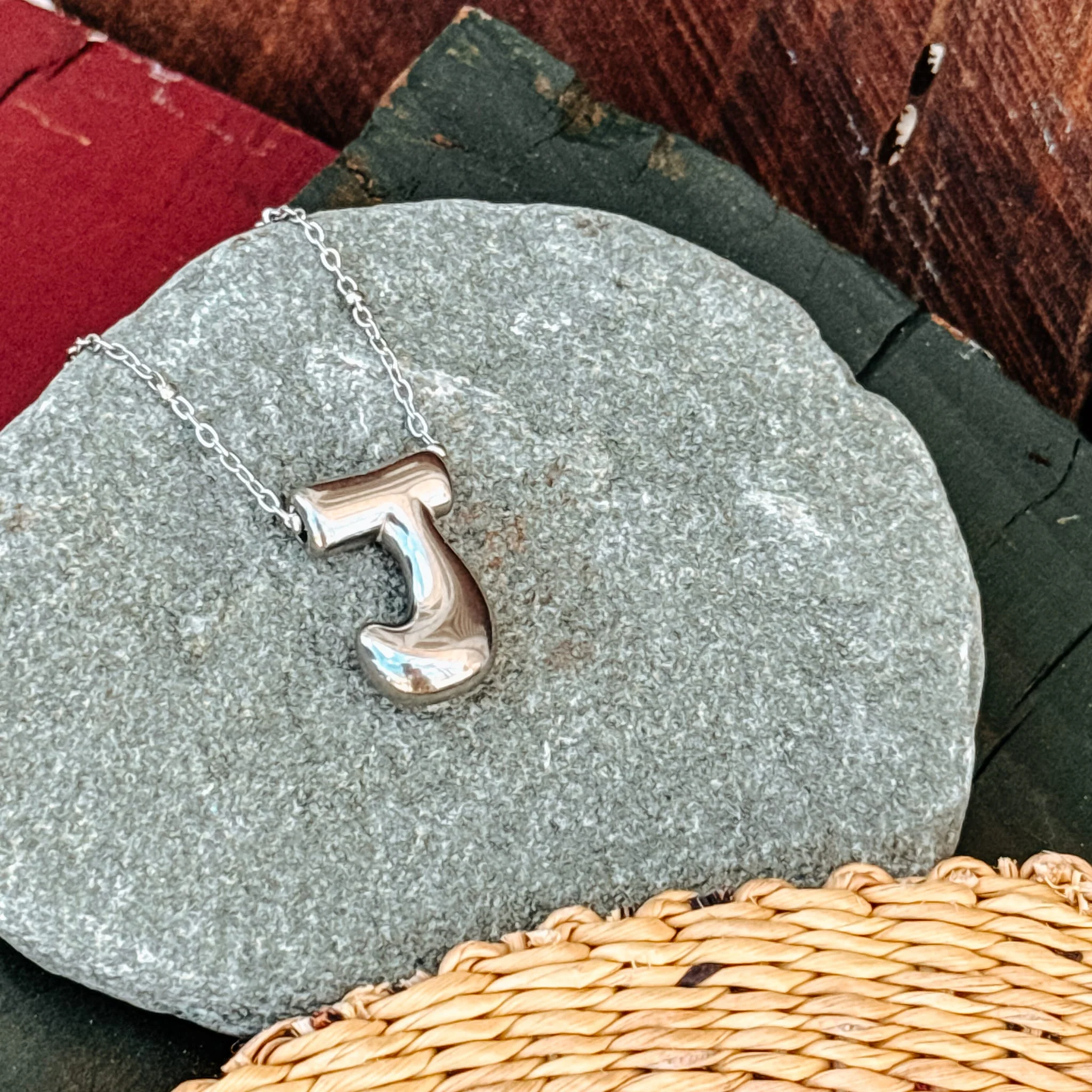 Monogram Silver Necklace - Image 25
