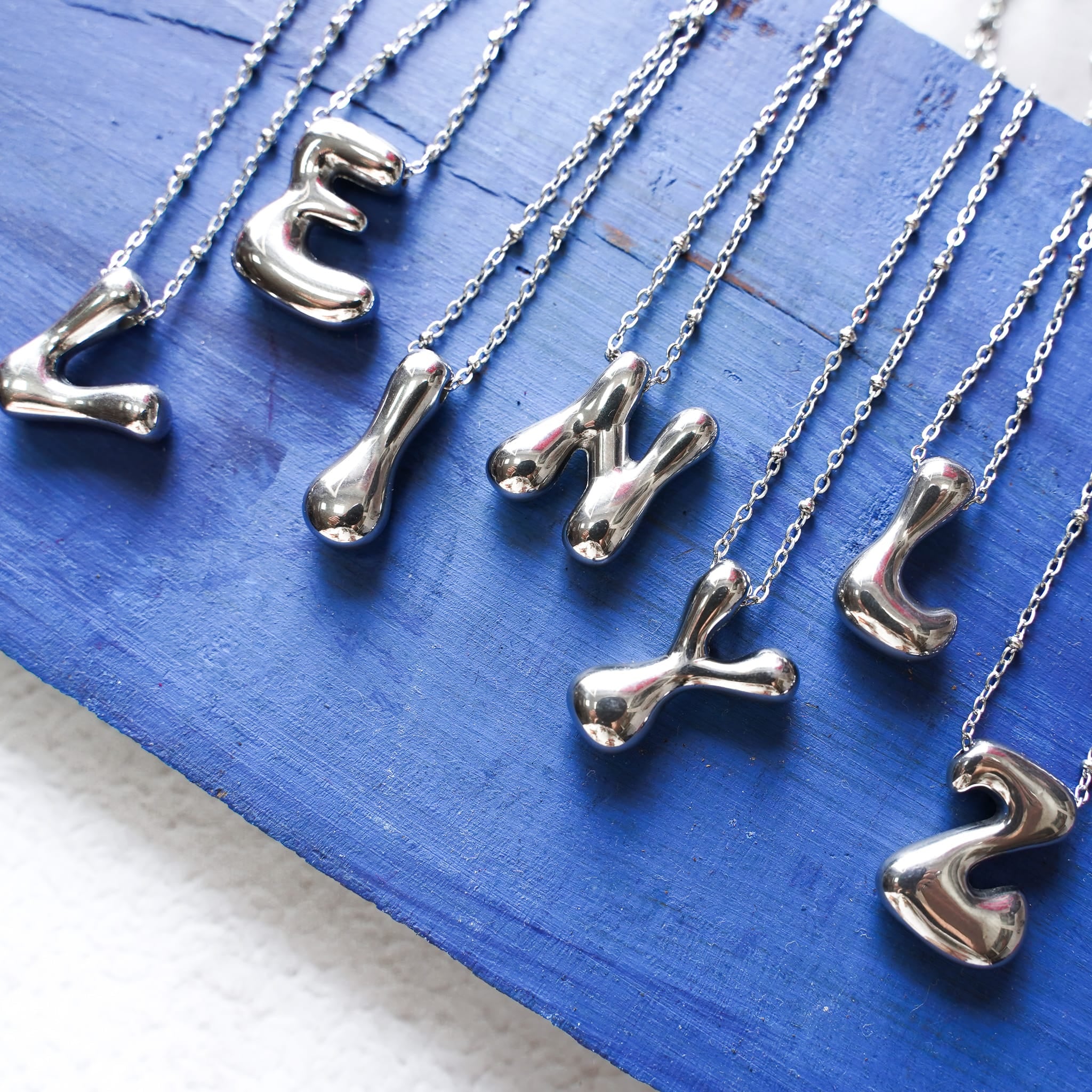 Monogram Silver Necklace - Image 3