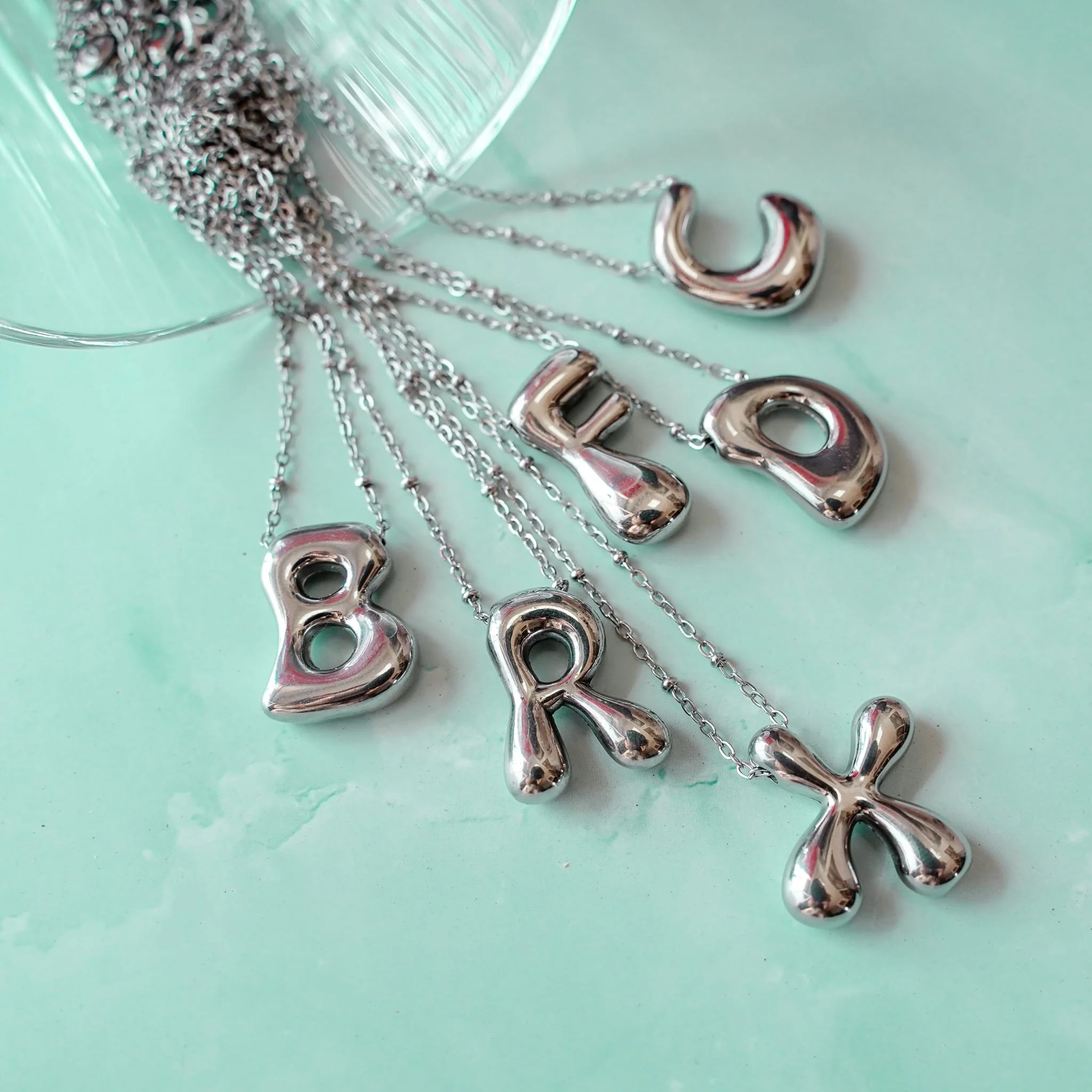 Monogram Silver Necklace - Image 31