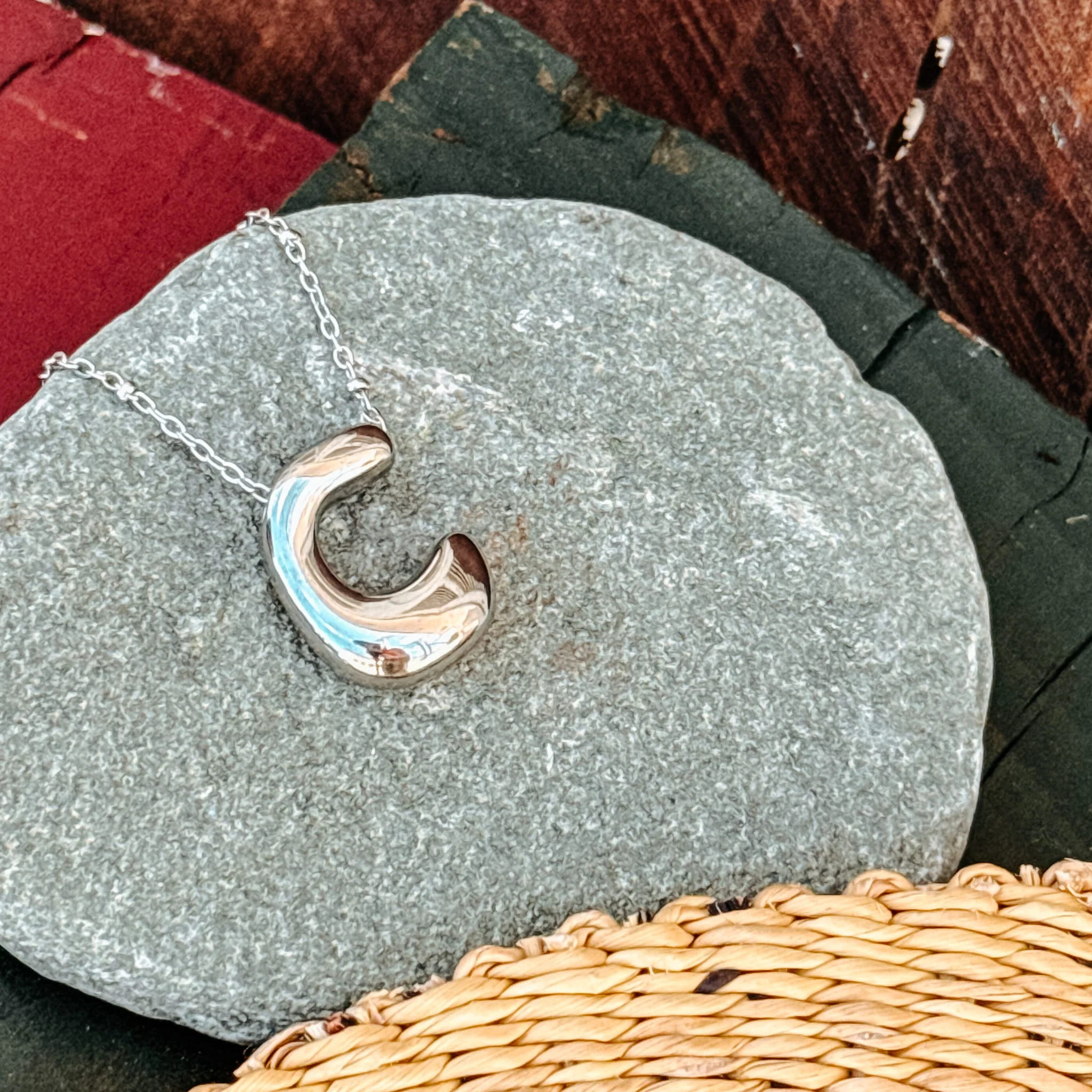 Monogram Silver Necklace - Image 7