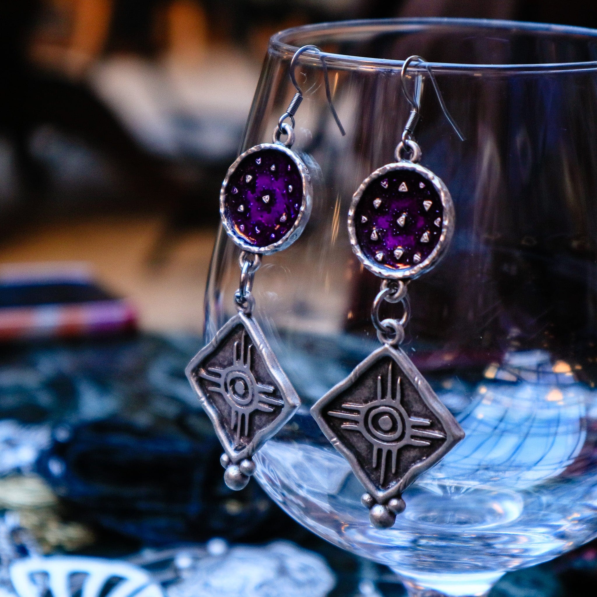 Purple Caravan Earrings