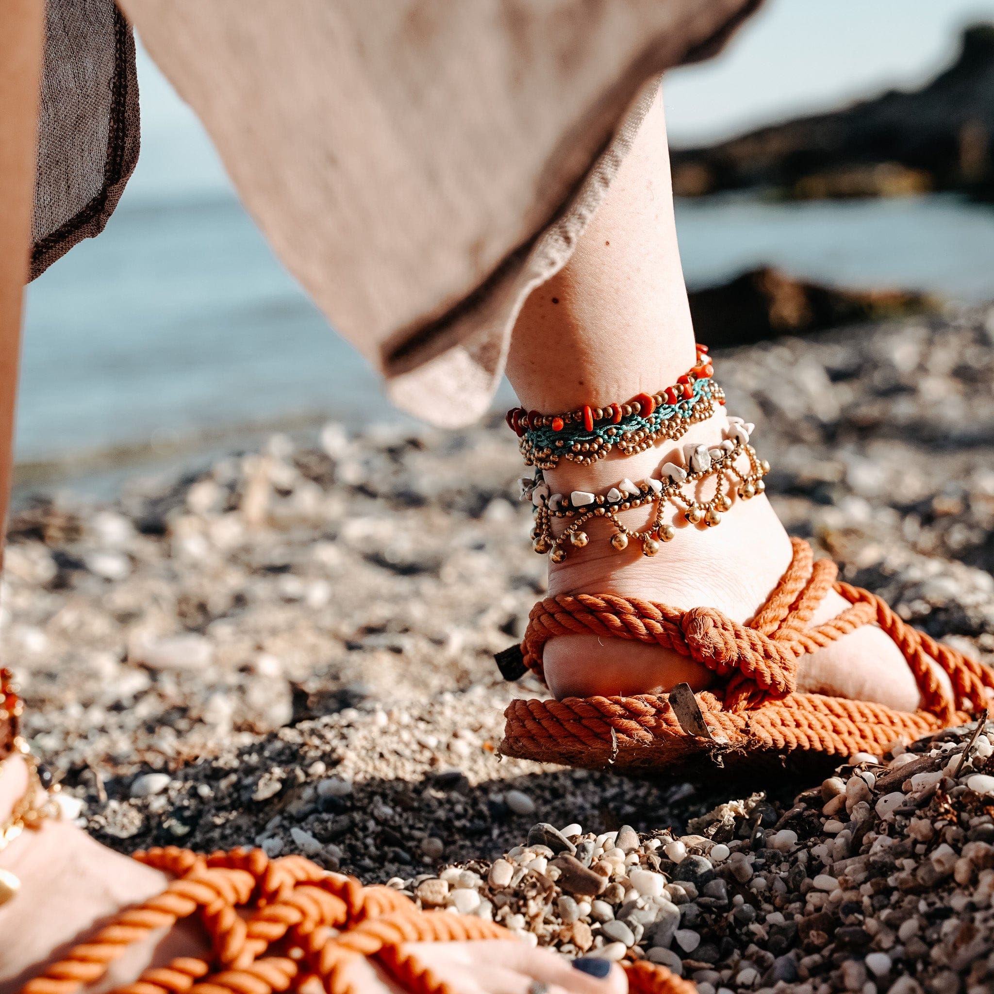 Sun-Kissed Knots Anklet - Image 2